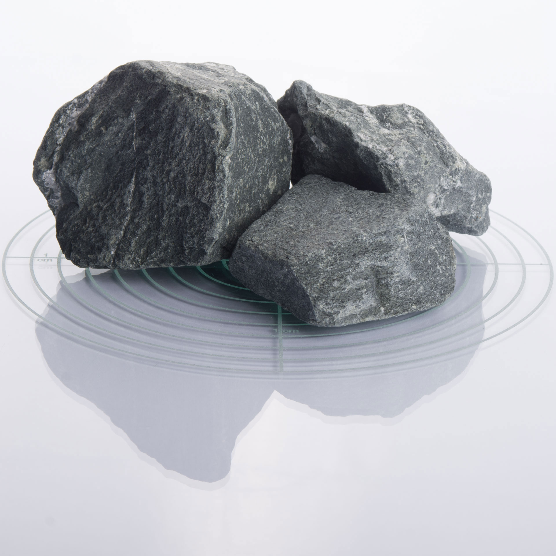 Diabas Gabionensteine grau, 25 kg Steine für Gabionen Steinkorb Gabionenfüllung