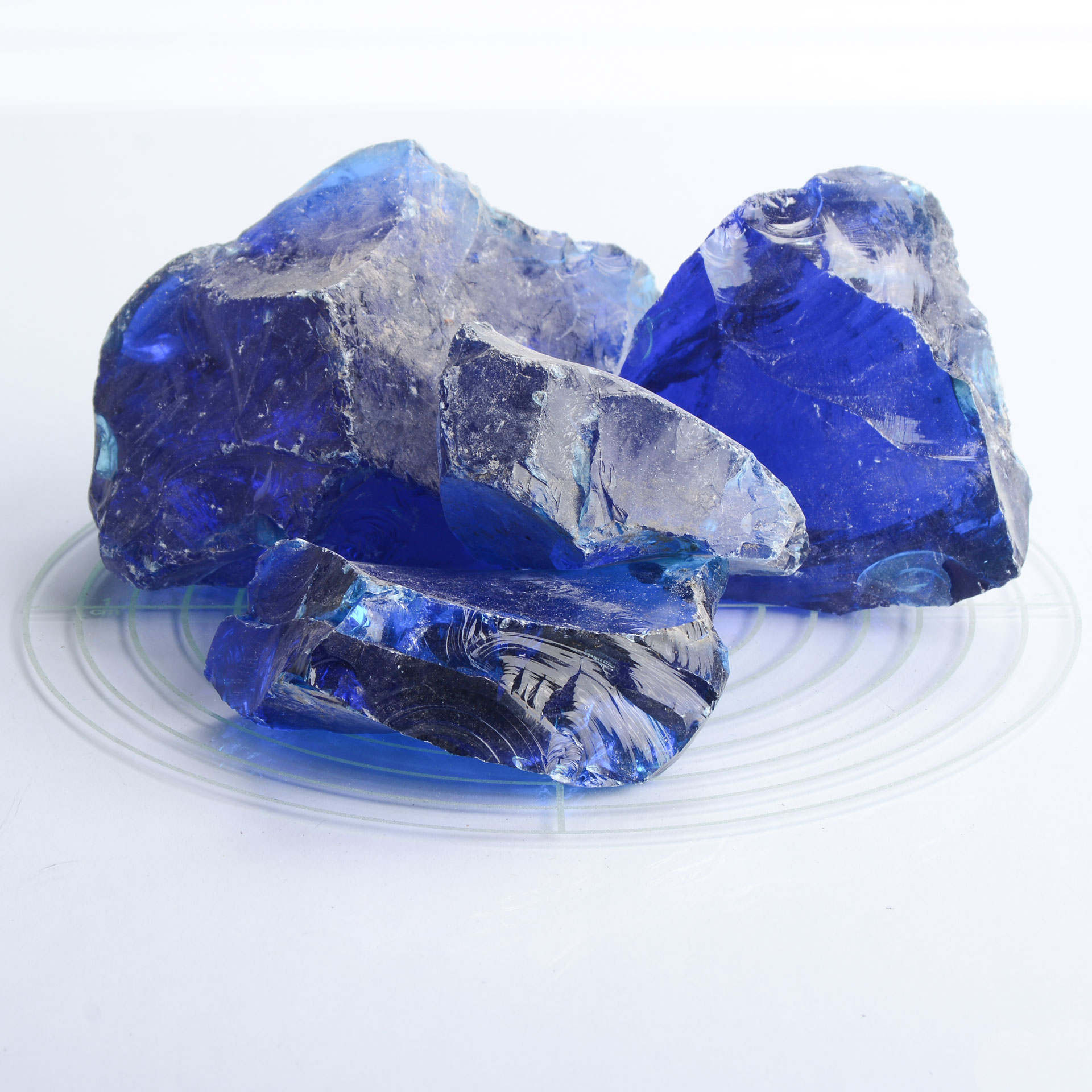Schicker Mineral Glassteine kobaltblau 60-120 mm 10 kg20 kg Sack Glasbrocken